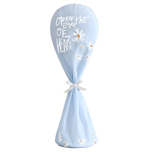 LIANHATA 扇風機カバー ブルー 扇風機保護カバー 扇風機収納カバー 埃カバー ファンカバー 防水 湿気 洗える 扇風機全体カバー 自宅用 全面保護 (ブルー デイジー)