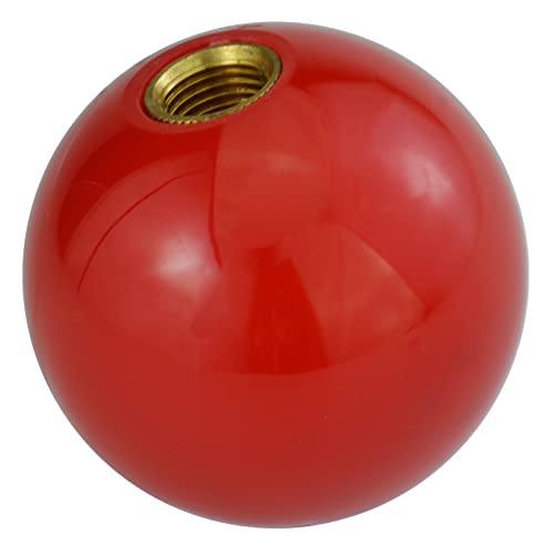 Arenbel 6 Speed Polished Gear Lever Stick Shift Speed Knob Ball Car Shifter Grip Handle Replacement Fit Regular Auto Manual Transmissions, Red #TOP4
