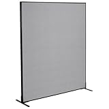 Global Industrial Freestanding Office Partition Panel, 60.25 Inch W x 72 Inch H, Gray, 1 Piece, Designed for Office Space Efficiency and Productivity