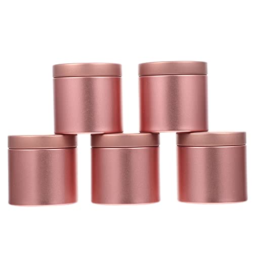 LIFKOME 5 Piezas Latas De Hojalata Latas De Café Vacías Tarros De Hojalata Para Velas Lata De Galletas Lata De Vela Con Tapa Bote Metalico Con Tapa Té Vainilla Lata De Metal Planchar