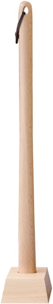 Schuhhelfer für ältere Menschen mit langem Griff für zu Hause mit Aufbewahrungsbasis, schwangere Frauen verwenden schwarzen Walnuss-Schuhlöffel von H, Primary Farbe, 60 cm