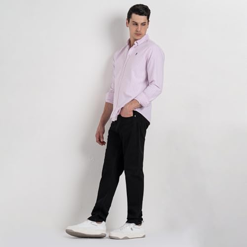 Image of Red Tape Men Cotton Regular Fit Oxford Striped Shirt | Durable & Stylish