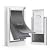 Baboni 3-Flaps Pet Door for Interior and Exterior Doors, Steel Frame and Telescoping Tunnel, Strong and Durable Dog Door (Pets Up to 100 Lb) -Large