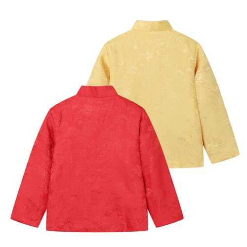 LittleSpring Boys Girls Reversible Tang Jacket Long Sleeve Chinese New Year Traditional Clothes2