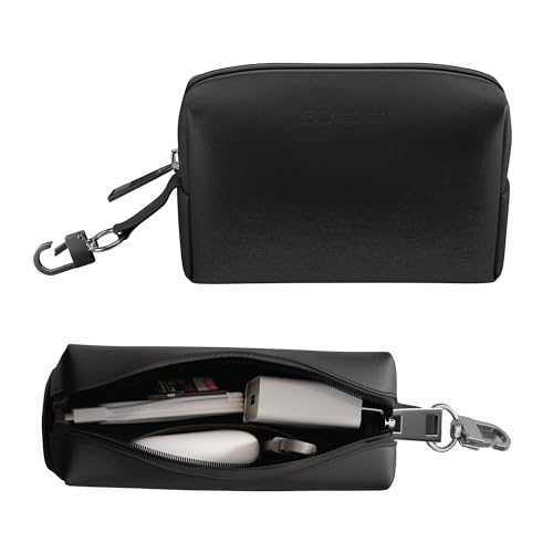 Image of eo Tech Organizer Pouch for Travel | Cable Organiser Bag for Charger, Laptop Accessories, Gadget, Electronics, Power Bank, Toiletry & Personal Care Storage Case (Black, Mini Tech Pouch)