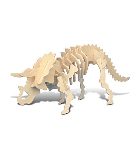 All4LessShop 3-D Wooden Puzzle - Small Triceratops -Affordable Gift for Your Little One! Item #DCHI-WPZ-J001