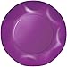 Zeus Party Piatti Piani Carta Plastificata Tinta Unita con Bordi Ondulati 25cm (Viola)
