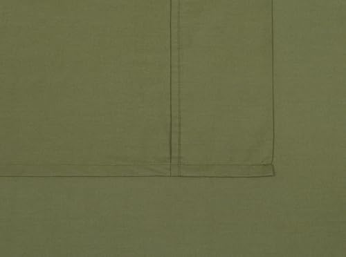 Image of CANNON - Solid Percale 3 Piece Twin Sheet and Pillowcase Set - Green