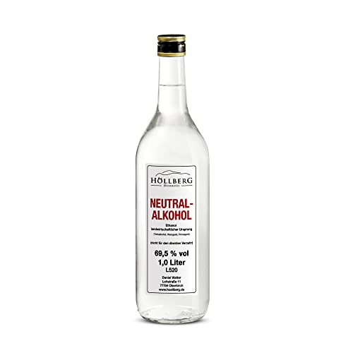 Höllberg Neutralalkohol - Weingeist - Primasprit - Ethanol 69,5% vol. (1 x 1 Liter)