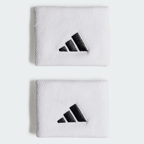 Image of Adidas EVJ47 Men's Tennis Wristband, White /White /Black (HT3910), OSFX