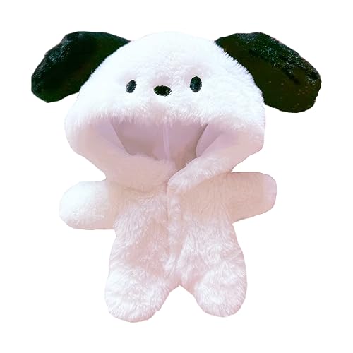 niannyyhouse 20cm ぬいぐるみ 服 ホワイト パピー ボディスーツ 綿人形 アクセサリー 着せ替え
