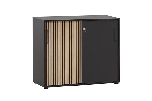 Schildmeyer Aktenschrank Hank 701972, Schwarzmatt/Akustikpaneel Optik, 100 x 41 x 83,6 cm Schildmeyer Aktenschrank Hank 701972, Schwarzmatt/Akustikpaneel Optik, 100 x 41 x 83,6 cm
