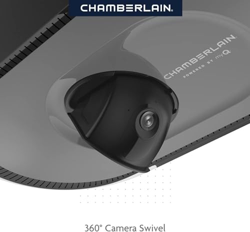 Chamberlain B4655T Secure View ¾ HP LED Video Smart Quiet Belt Drive Garage Door Opener with Integrated Camera and Battery Backup, Black - Thumbnail 2