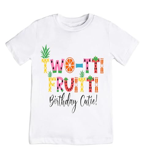 Lil Daisy store Two-tti fruity 2nd Birthday shirt two Sweet fruits birthday outfit Girl im two t-shirt (3T)