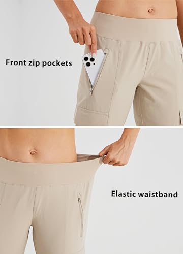 Willit Women's Golf Pants with Pockets Athletic Quick Dry Pants Lightweight Cargo Travel Water Resistant4