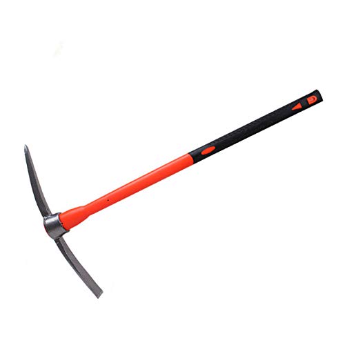 Pick Mattock with Heavy Duty Forged Construction, Adze and Ergonomic Non-Slip Handle for Gardening, Hunting, Landscaping and Outdoor,35 Inch