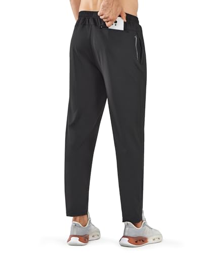 NORTHYARD Men’s Athletic Track Pants Sweatpants with Zipper Pockets Workout Gym Jogger Pants Open Bottom2