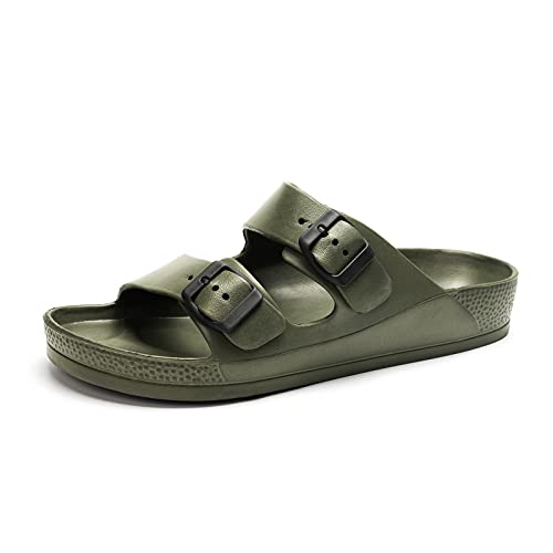 Image of Luffymomo Adjustable Slip on Eva Double Buckle Slides for Mens