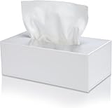 Minfuerang Kunststoff-Tissue-Box,Kosmetiktücherboxen mit Deckel,Serviettenbox,Feuchttücherspender,Wasserfest,Staubdicht,Taschentuchhalter für Wohnzimmer,Restaurant,Auto,Bad (Satz 1)