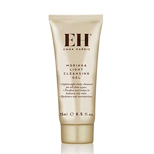Emma Hardie Travel Size 15ml Moringa Light Cleansing Gel for Daily Use, Purifies & Helps to Balance Oily Skin, Hydrates & Moisturises, Also Suitable for All Skin Types, Vegan & Cruelty Free
