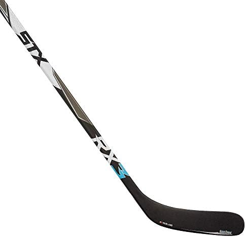 STX Ice Hockey Surgeon RX3 Hockey Stick, Junior, Right, 45, X88, Black/Blue