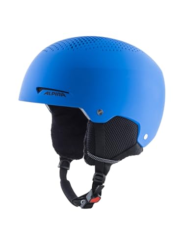 ALPINA ZUPO - sicherer, stoßabsorbierender, belüfteter & schlagfester Skihelm für Kinder - Blue matt - M (51-55 cm)
