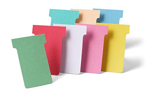 Nobo, Lot de 100 fiches T pour planning, Indice 4, Jaune, 2004004