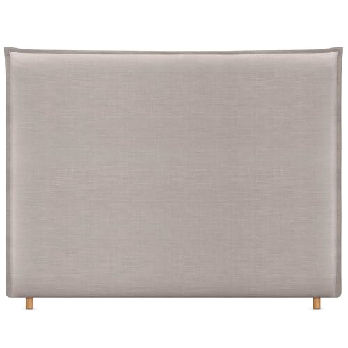 {Cabeceros de Cama Capitone Lino Cabeceros de Cama Capitone DHOME Cabecero de Lino Natural con Ribete hasta el Suelo con 8cm de Grosor Cabezal Tapizado Cama Dormitorio Moderno Top...
