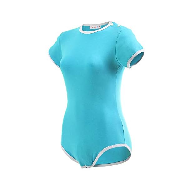 Littleforbig-Baby-Windel-Liebhaber-ABDL-Knopfleiste-Einteiler-Pastell-Serie Littleforbig ABDL-Strampler für Erwachsene, mit Knöpfen im Schritt, Pastellfarben