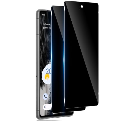 TuFun Schutzfolie für Google Pixel 7 für Panzerglas Sichtschutz, [2 Stück] Privacy Displayschutz, 9H Härte Sichtschutzfolie, Anti-Spähen, Blasenfreie Anti-Spy Schutzglas