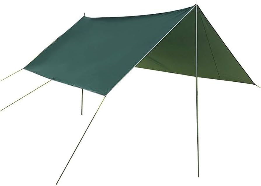 ヘキサタープ キャンプ用品 コンパクト テントシート グリーン