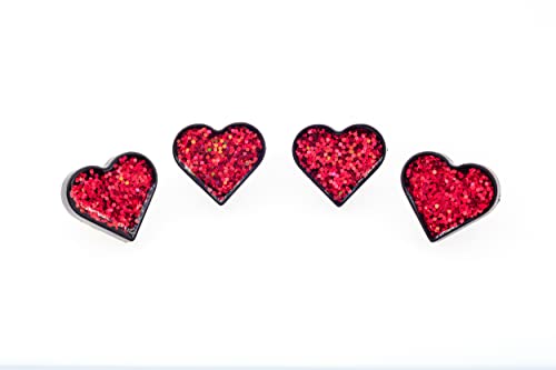 Image of FD&D Multiple Use Shining Screw Cap, Red Heart Pattern with M6 Machine Screw
