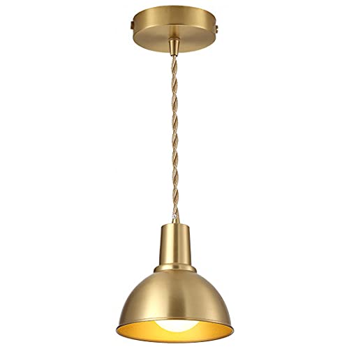 Lustre en laiton suspension E27 à hauteur réglable pour bar et restaurant