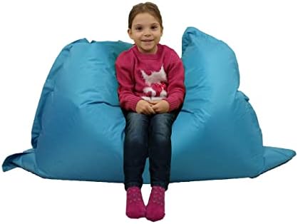 Kids Beanbag Chair Garden Bean Bag Childrens Bedroom Outdoor Water Resistant Floor Cushion 6 Positions (Navy Blue)