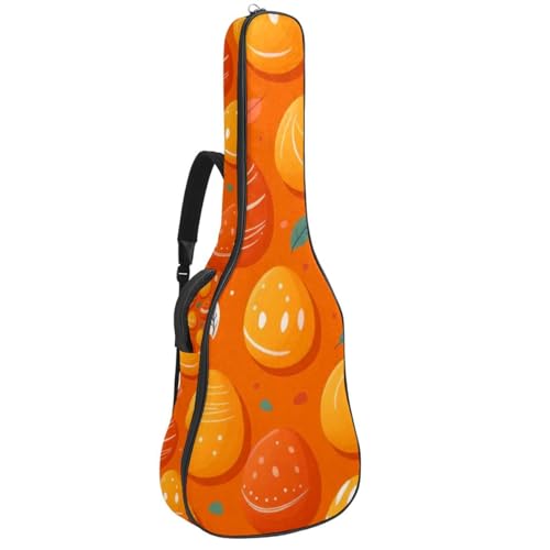 Housse pour guitare acoustique motif original orange idée cadeau originale