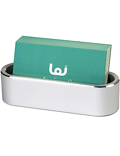 LEICRAFT Aluminum Business Card Holder Display Office Business Card Stand Name Card Display Organizer for Desk