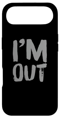 �ʔ������[���A�e�L�X�g Funny For People Funny Short Quotes I'm Out �X�}�z�P�[�X iPhone Air �p