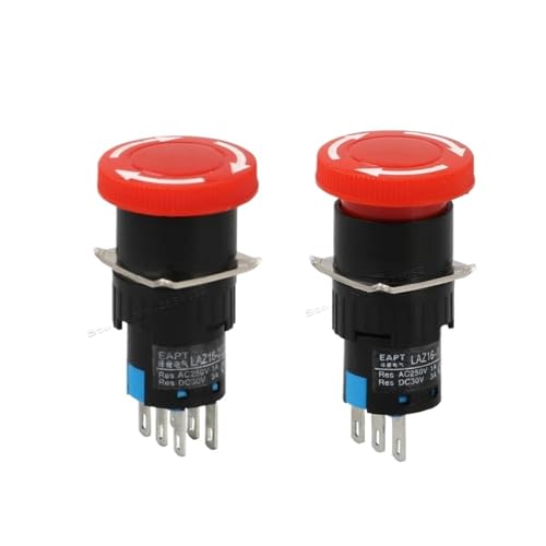 Interrupteur bouton arrêt d'urgence 16mm réinitialisation rotative - 3