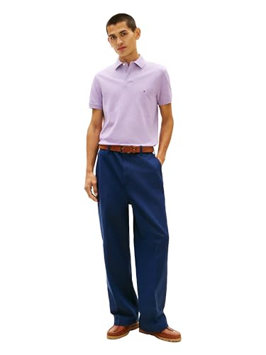 Image of Tommy Hilfiger Men's Short Sleeve Polo Shirts in Regular Fit With Stretch and Organic Pique Cotton
