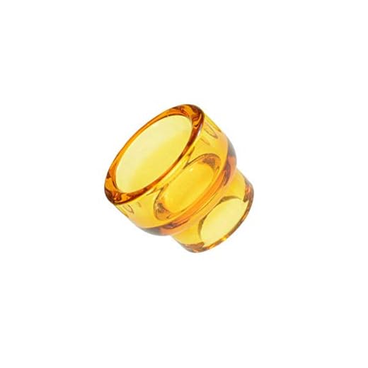 Armerah Basin 810RL Ringless Drip Tip RDA RTA eCig Tanks Short/Extra-Wide Glass Single Orange
