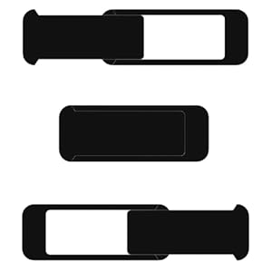 Webcam Cover Slide, Privacy Security Cover, Large Size for Laptop Desktop PC Web Camera, Ultra Thin Privacy Shelter from Breath Lamp for iPad iPadmini iMac Mac Book Mini (Black L-3 Pack)