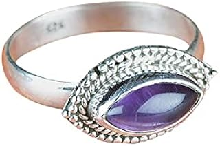 Amethyst Ring, 92.5 Sterling Silver, Amethyst Jewelry, Purple Amethyst Ring, February Birthstone, Marquise Amethyst Ring, Promise Ring, Healing Ring, Gift