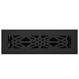 Madelyn Carter 2' x 10' Empire Floor and Wall Registers, Oil Rubbed Bronze, Cast Brass Core (Overall...