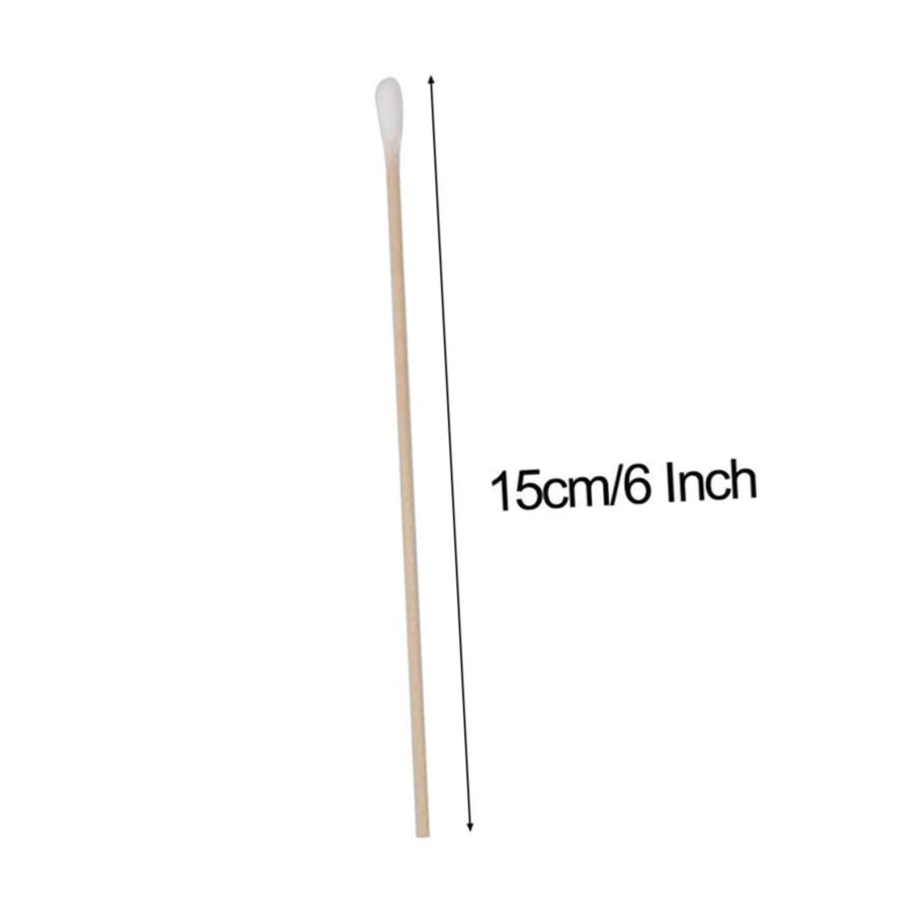 FOMIYES Reusable Cotton Swabs for Pets 400pcs/4 Packs Single Head Cleaning Sticks Wooden Handle