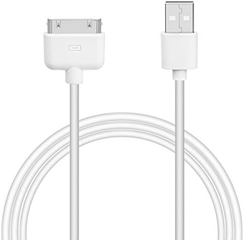 DCNETWORK iPhone 4s Cable USB Sync and Charging Cable for iPhone 4 4s 3G 3GS iPad 1 2 3 iPod Touch Nano 30 Pin Charger Cord Dock Adapter Data 3.3 Feet (White)