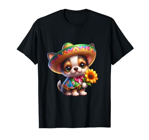 Puppy Cinco De Mayo Celebración Perro Mariachi Camiseta