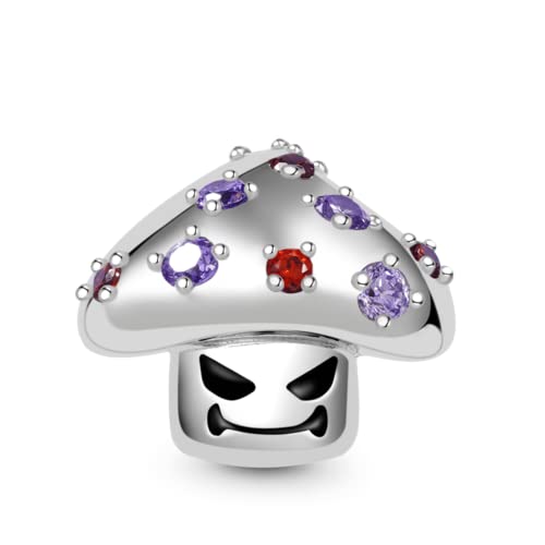 Image of GNOCE Witch Cauldron Pendant Charm,S925 Sterling Silver with Ruby Gemstones Dangle Charms Bead For Bracelets /Necklace Jewelry Gift For Women Girls Wife Daughter