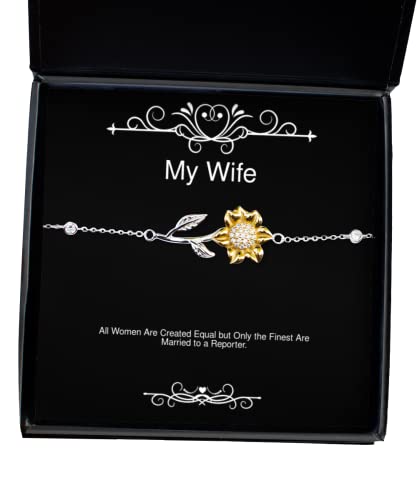 Amangny Inspire Wife Sunflower Bracelet, All Women are Created Equal but Only, Gifts for Wife, Present from Husband, Jewelry for Wife