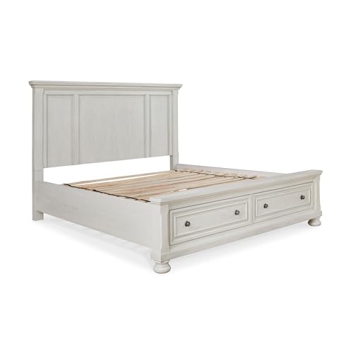Image of Signature Design by Ashley King Panel Storage Bed, Antique White