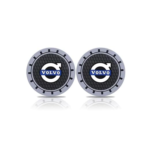 2Pcs Car Cup Coasters,for for Volvo XC40 XC60 XC90 V90 V60 S90 S60 All Series Silicone Anti-Slip Cup Holder Coaster Car Interior, Car Interior Accessories
